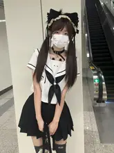 可愛いデザインのショートセーラー服【オリジナル・JK制服・幼萌系】（セットアップ対応）