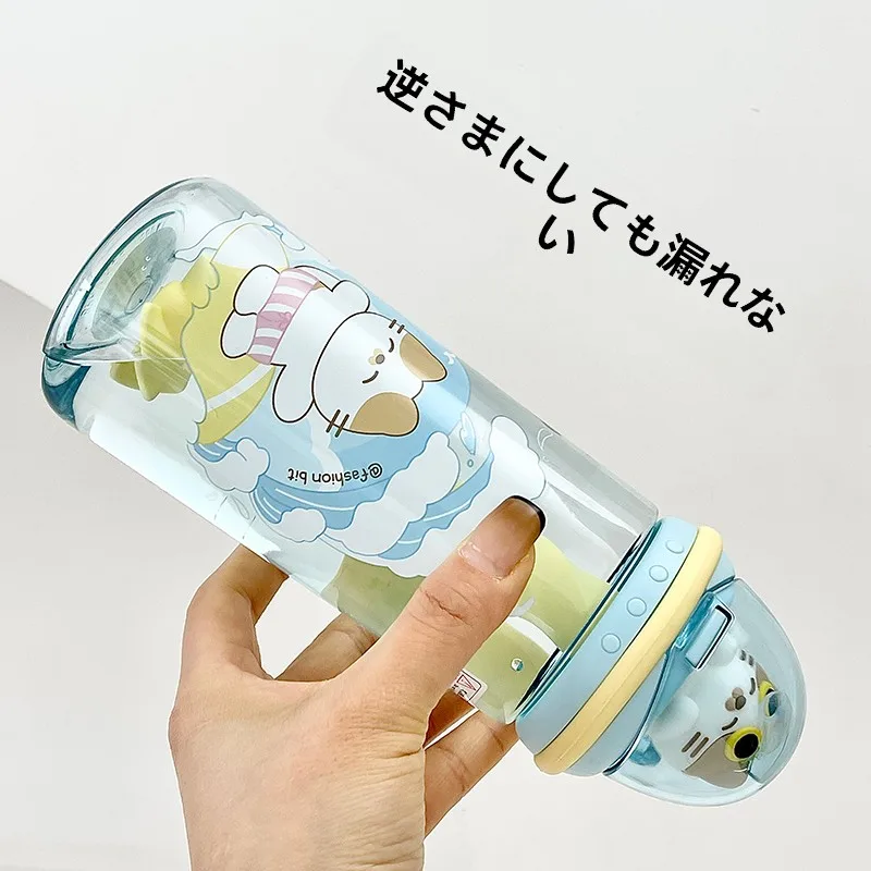 ストロー付き水筒 580ml カップ：子供向けの洗いやすく耐衝撃なデザインを実証