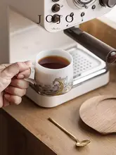 陶製茶器セット【山水風景・カップとソーサー】（セットアップ対応）