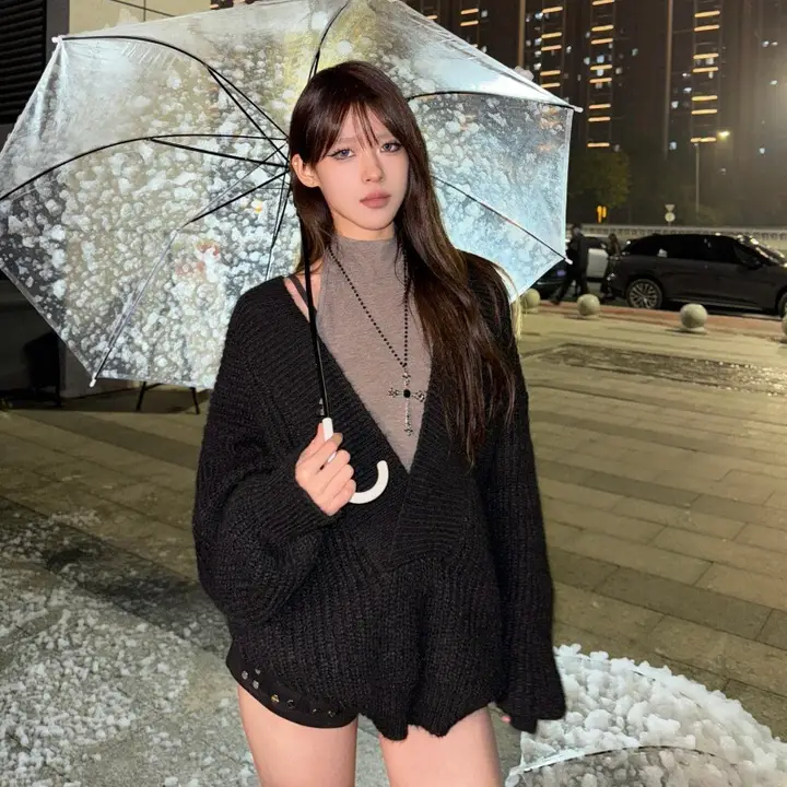 おしゃれなニットワンピース【秋冬用・韓国風・極上の柔らかさ・長袖】（セットアップ対応）