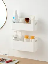 収納ボックス キャビネット ホワイト ネジ不要 壁掛け キッチン トイレ適用
