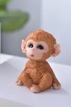 かわいいモンキー置物【癒し系・デスクトップ装飾】