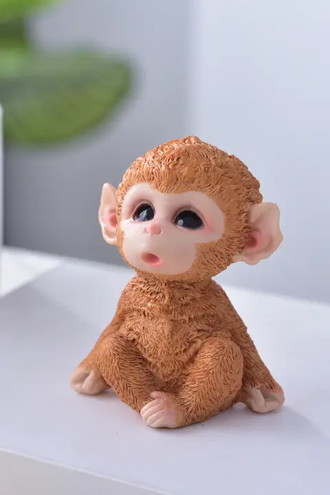 かわいいモンキー置物【癒し系・デスクトップ装飾】
