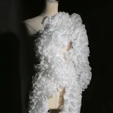十二層の大花柄レース生地【立体フリル・ハンドメイド用・花束包装】