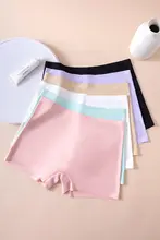 夏用薄手パンティー【無縫製・アイスシルク・ピンク・浅色・平角デザイン】