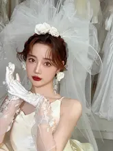ふんわりチュールのウエディングベール【花嫁用・ヘアアクセサリー・結婚式用】