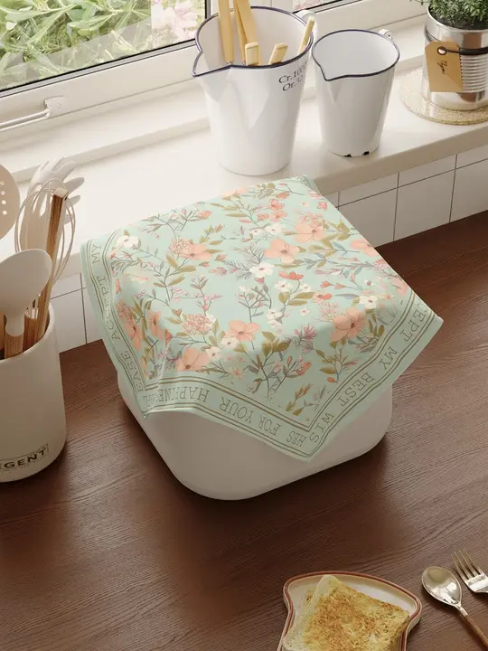 清新デザインの防塵カバー【ミニマリスト・花柄・電子レンジ・オーブン・炊飯器用】