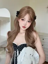 長髪レース前髪付きカールウィッグ【柔らかな雰囲気・Lolitaスタイル】