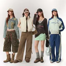 CHUU 刺繍ロゴ入り女性用キャップ【春夏用・コントラストパネル・小顔効果】