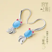 海藍宝石のピアス【女性用・ブルークリスタル・純銀製・夏向け・誕生日プレゼント】
