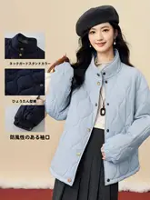 リバーシブルチェック柄ダウンコート【レトロ風・立ち襟・暖かさ】