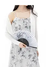 2点セット キャミワンピース ショート丈トップス レディース 花柄 着痩せ きれいめ 上品 夏「XinmonLee」