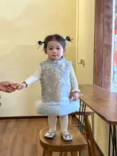 女の子用漢服風ドレス【冬季・綿入れ・唐装・記念日用】