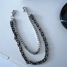 個性的な編み込みコットンチェーンウェストベルト【ストリートスタイル・パンキッシュデザイン】