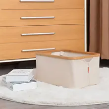 折りたたみ式 布製収納バスケット【衣類・おもちゃ・小物用・家庭用】