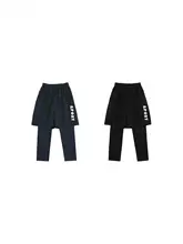 キッズ ボーイズ パンツ フェイクレイヤード クロップド丈 ストレッチ スポーツ トレニングウェア 春 秋 「oddtails」