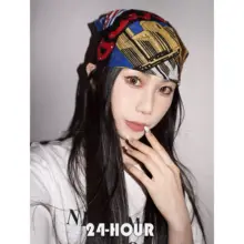 アメリカンレトロスタイルのブルーイーグルバンダナ【ユニセックス・カジュアル・ヒップホップ・ストリートダンス用】