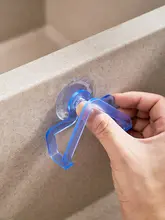 吸盤式 キッチン用 スポンジ置き【水切り機能・洗面器用】