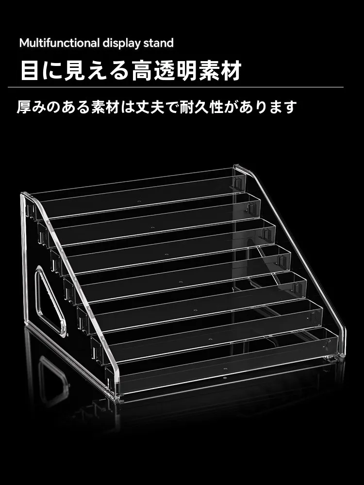 アクリル製ネイルポリッシュ収納ラック：7層多層設計で化粧品を効率的に整理