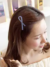 シンプルなリボンヘアクリップ【韓国風・前髪用・後頭部用】