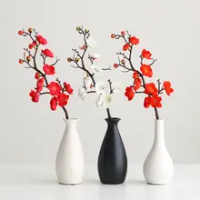 北欧風の陶器製小花瓶【リビング用・シンプルデザイン・乾燥花に最適】
