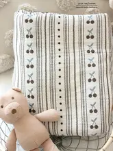 韓国製 二重ガーゼの刺繍コットン生地【洗濯可能・多用途】（セットアップ対応）