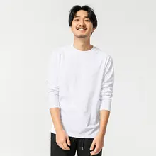 コットン製 丸首長袖Tシャツ【厚手・無地・カジュアル・ユニセックス・ミストパープル】