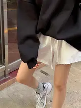 春用フィット幅広レースデザインパンツ【ウエストゴム・単色・女性用】（セットアップ対応）