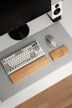 黒胡桃木製 キーボード手トレイ【メカニカルキーボード用・手首サポート・無垢材】