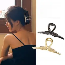 麦穗デザインの大きなサメクリップヘアアクセサリー【エレガント・後頭部用】