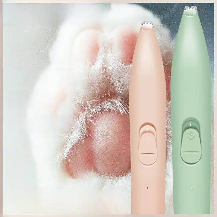 ペット用 足毛カッター【犬猫対応・LEDライト付き・簡単お手入れ】