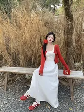 セクシーなキャミソールワンピース【大きいサイズ・ニットカーディガン付き・春用】（セットアップ対応）