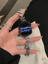 アップルウォッチ用メタルバンド【高級感あるダイヤモンド風ジルコニア・フィッシュテールデザイン・女性用・夏向け】（セットアップ対応）
