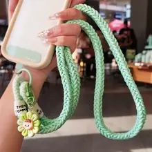 創造的な太めの編み込み携帯電話ストラップ【アウトドア・カラフル・かわいいデザイン】