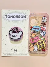 可愛い犬のラインデザイン マグネット式スマートフォンケース【iPhone対応・スタンド機能付き】