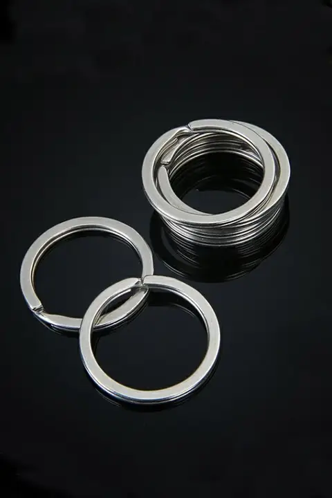 304ステンレス製 キーホルダーリング【大・小サイズ・DIY用・クリスタルライト連結用】