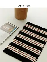 WENSHUO オリジナル インスタ風 韓国スタイル 冬用カーペット【フラットテクスチャー・防滑・家庭用】