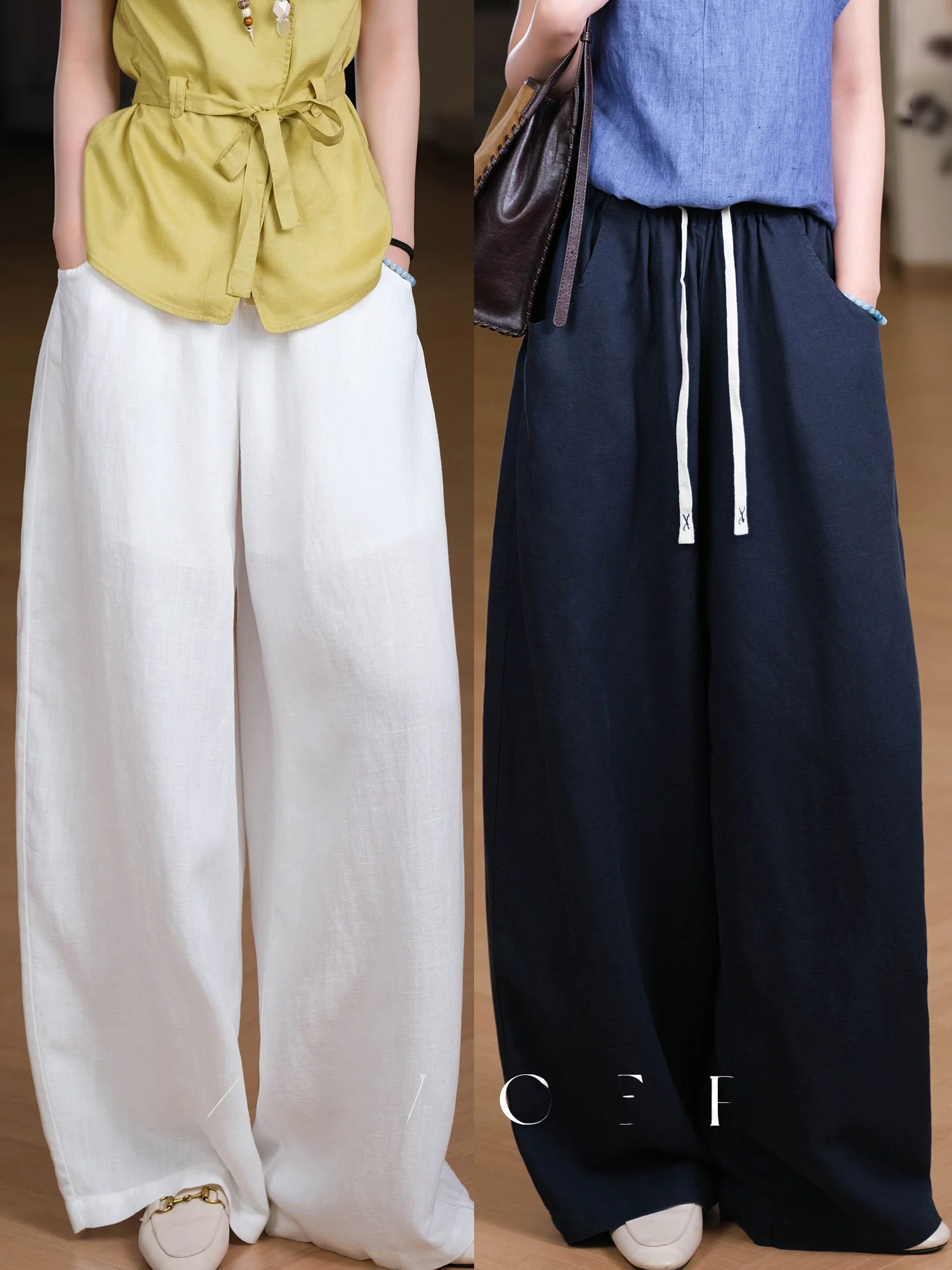 ウエスト60cm ルーズフィット直筒パンツ：小耳出品の自然ドレープスタイルが実際の着用感をどう変えるか