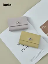 本革製の短財布【フラップロック・口紅収納可能・運転免許証用ポケット】
