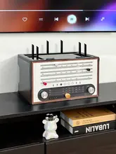 ヴィンテージ風リビング用ルーター収納ボックス【デスクトップ飾り・Wi-Fi機器隠し用】