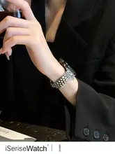 夏にぴったりの水滴デザイン金属バンドApple Watch用ス  トラップ【透湿・ジュエリーデザイン・女性用】（セットアップ対応）