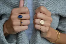 銅メッキのシンプルリング【個性的でファッショナブルなデザイン・細身】