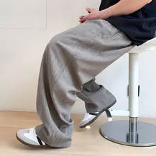 カジュアルパンツ メンズ 大きいサイズ ストレート ルーズ 薄手 ストリート 夏 「THE PANG」