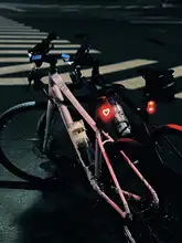 自転車用 夜行尾灯【ハート型・骨デザイン・点滅信号灯】