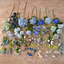 北欧風ブルー系造花【ウェディング用・インテリア装飾・撮影用】