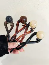 高級感のある人造珍珠のヘアクリップ【レトロスタイル・ツイストデザイン】