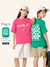 Tシャツ 半袖 キッズ ボーイズ 接触冷感 ひんやり カートン柄 丸首 カジュアル 夏「gxgkids」