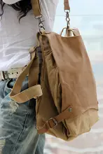 多用途デザイン！キャンバス製レディースリュックサック【ショルダー・斜め掛け・通勤用】（セットアップ対応）