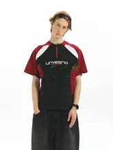 レトロスポーツ 半袖ライディングTシャツ【抗菌・速乾・ハーフジップ・トレーニング用】