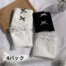純白のリボン付き女子用下着【通気性・スウィートスタイル・春夏向け】（セットアップ対応）
